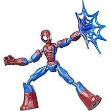 Marvel Spider-Man Bend and Flex Spider-Man Action Figure, 6-inch Flexible Toy, Includes Web Accessory, Ages 4 and Up