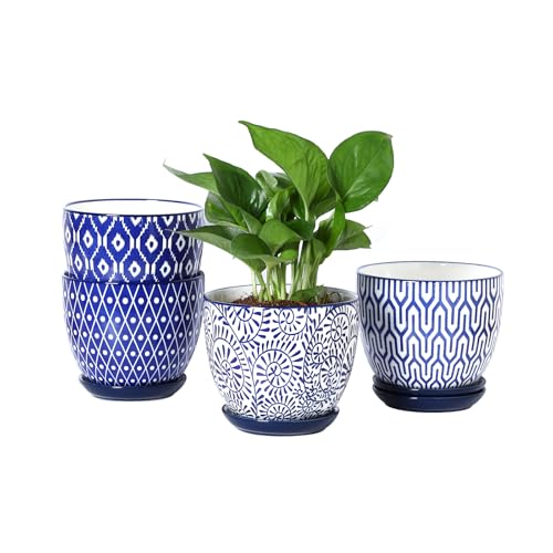 Selamica Set of 4 Vintage Blue