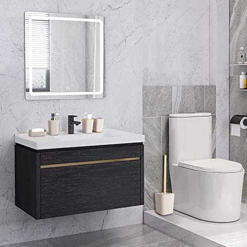 MYCENSE Bathroom Accessories Set Complete 5 Pcs, Modern Decor Bath Ensemble for Decorative Countertop and Housewarming Gift