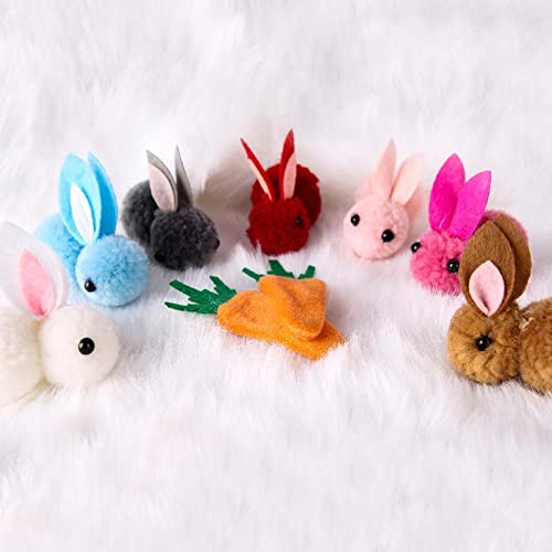 Plush Bunny Hair Clip Sweet Easter Rabbit Hair Clips Cartoon Rabbit Carrot Barrettes Children Girl Hairpins Spring Easter Hair Accessories For Kid Headdress #TOP4