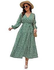 Long Sleeve Green White Flower