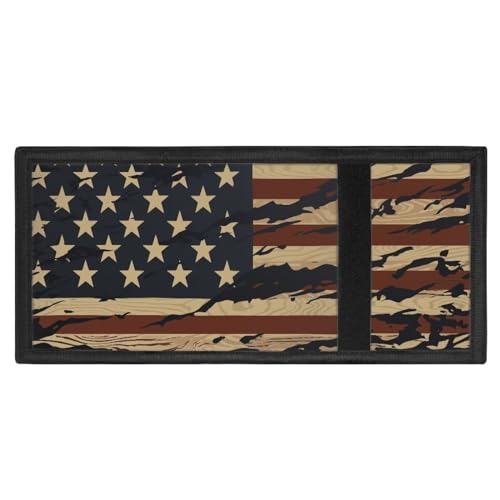GIFTPUZZ Cool Teen Wallet American Flag Polyester Purse Credit Id Card Cash Holder for Man Aesthetic Wallets With Coin Pocket Id Window for Teenager3