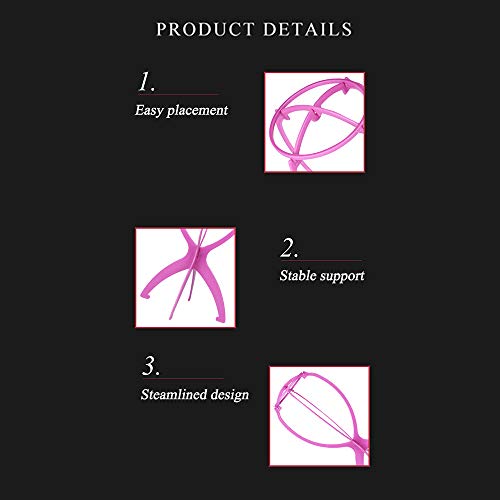 Henniu Suporte para exibição de peruca Suporte para peruca portátil seco e úmido destacável (preto)