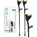 Antdvao Forearm Crutches Pair, Folding Forearm Crutches Adults Lightweight Adjustable, with Rubber Handles, Comfortable Grip and Wear-Resistant