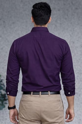 Image of Men Cotton Blend Full Sleeve Shirt for Man | Casual Business Party Festival Regular Fit, Long Sleeve with Chest Pocke | Formal Shirt for Men