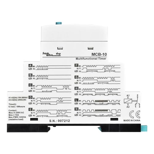 Relé temporizador LCD multifuncional MCB-10 para evitar fallos de programación en sistemas 24V 2