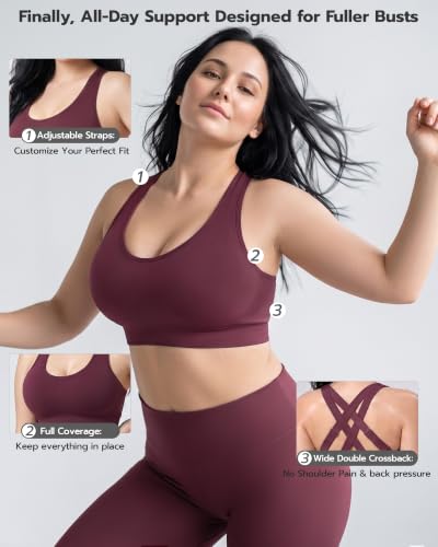 Image of FITTIN Adjustable Sports Bra for Women: Support for Large Bust | No More Settling Dial in Your Perfect Fit Full Coverage No Spillage for Gym Workout Yoga - for Plus Size Large Bust Women