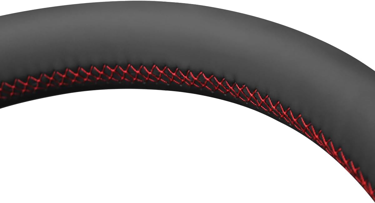 MEWANT Car Steering Wheel Cover for Toyota Hilux/Fortuner Hand Stitch Leather Car Steering Wrap