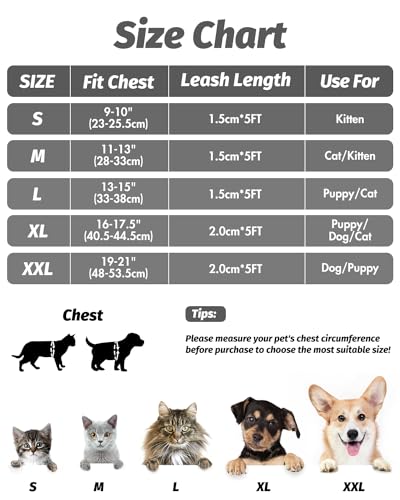 FAYOGOO Cat Harness and Lead Set Non Escape Secure Kitten Outdoor Walking with Leash - Image 2