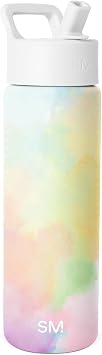 Simple Modern Insulated Water Bottle with Straw | 22oz | Tie Dye