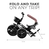 Kinderkraft AVEO Trike from 9 Months to 5 Year, Tricycle with adjustable parent handle, Trike for baby kids toddler, Foldable, Free Wheel Function, Protection from Sun, Cupholder, Toy basket, Pink #2