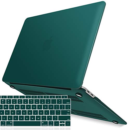IBENZER MacBook Air 13 Inch Case 2020 2019 2018 New Version A1932, A2179, Hard Shell Case with Keyboard Cover for Apple Mac Air 13 Retina with Touch ID, Quezhal Green, MMA-T13QUGN+1