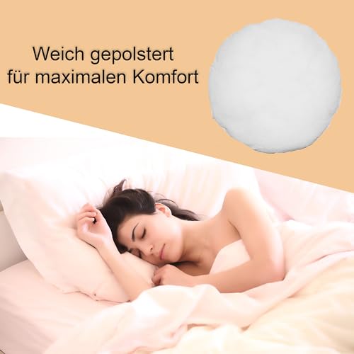 Haus und Deko Füllkissen Kissenfüllung Polyester weiß 80 rund