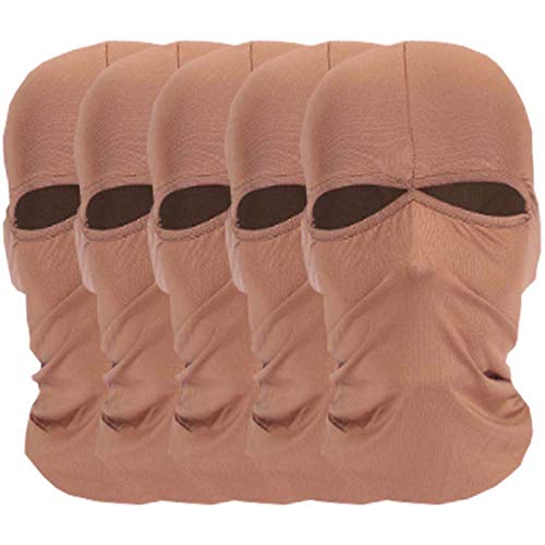 2019 2 Holes 5pcs Sand 1 Package Balaclava 1-Pack Face Mask Helmets Liner Ski Gear Neck Gaiter Ski Mask Accessories by CxYuan