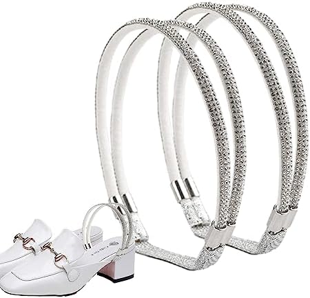 Wysokie obcasy anty-lu?ne sznurowad?o | Regulowany pasek do butów na wysokim obcasie Rhinestone - Kostka Trzymaj?ca Lu?ny Blingbling Antypo?lizgowy Zestaw Sznurowade? Rhinestone String Pasek Do Higyee
