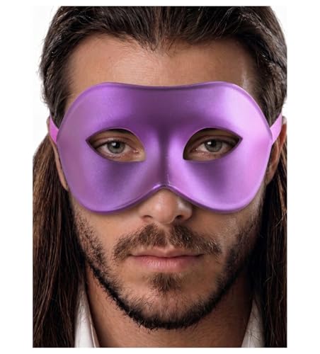 Purple Masquerade Mask For Men Antique Look Mask for Masquerade Party, Venetian Party, Mardi Gras, Halloween & Masquerade Ball (Purple)