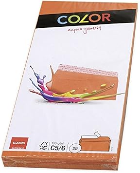Elco C5/6 DL "Cellozip Color" Envelope - Orange Pack of 25