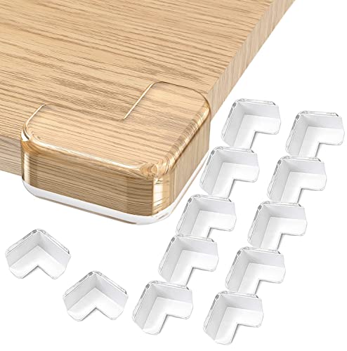 12 Piezas Protector de Esquina con Adhesivo Extra, Protecciones de Esquina para Mesa y Muebles, Proteccion Transparente de Seguridad para Bebes y Niños