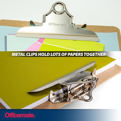 Officemate Prancheta de madeira reciclada, clipe de 15 cm, 1 pacote de prancheta, tamanho carta (22,