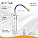 Aupoko AC Oil and Dye Injector with Snap Quick Coupler, 2 OZ Hand Turn Screw-in Type Oil Fluorescent UV Dyes Refrigerant for R410A, R134A, R22 and R12 Charger with 1/4