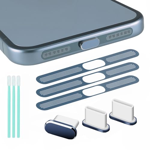 Tapones antipolvo USB C para solucionar problemas de carga y altavoces sucios en iPhone 17 Pro Max