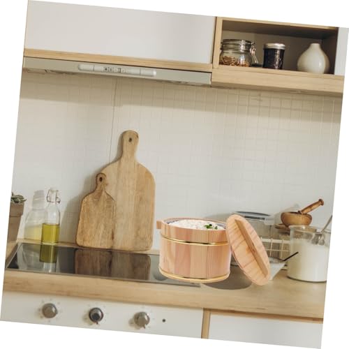 Récipient de cuisson du riz en bois naturel pour repas de famille convivial