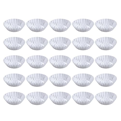 Angoily 30pcs Egg Tart Mold Aluminum Alloy Non Stick Reusable Flower Shape Egg Tart Mould Tartlets Pans for Baking