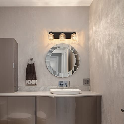 Heircido Flush Mount Ceiling Light Fixtures With Crystal Bathroom Vanity Lighting Fixture #TOP5