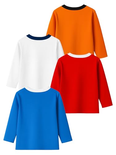 Image of Kuchipoo Boys Full Sleeves Cotton T-Shirt - Pack of 4