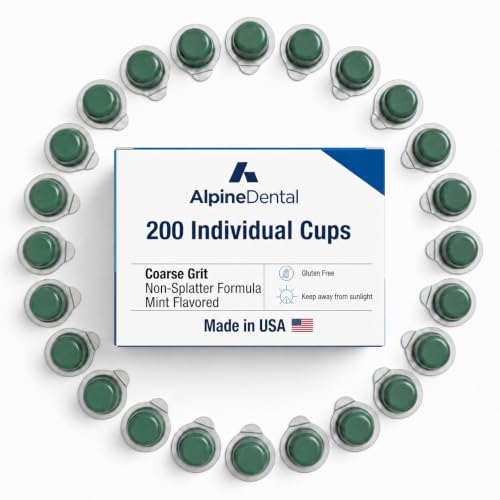 Image of Alpine Blanc Tooth Polish Cups, Mint Flavored - Professional Teeth Polishing Paste for a Smooth, Fresh Dental-Clean Feel - 200 Count