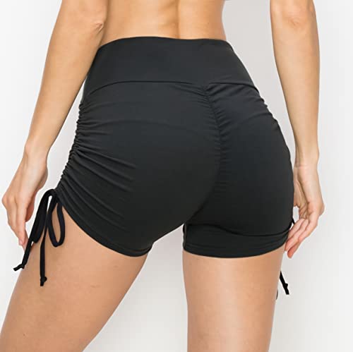 Image of ALWAYS Faux Leather Shorts - High Waist Active Stretch Yoga Short Pants for Women