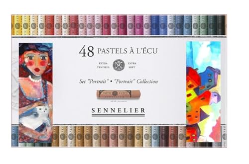 Sennelier 48 pastels secs tendres écu portrait coffret dessin