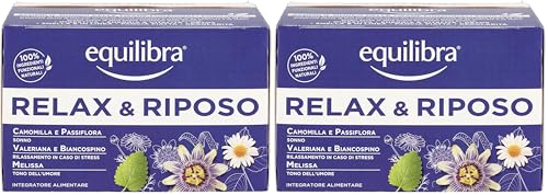 equilibra Integratori Alimentari Tisane, Tisana Relax e Riposo, 100% Ingredienti