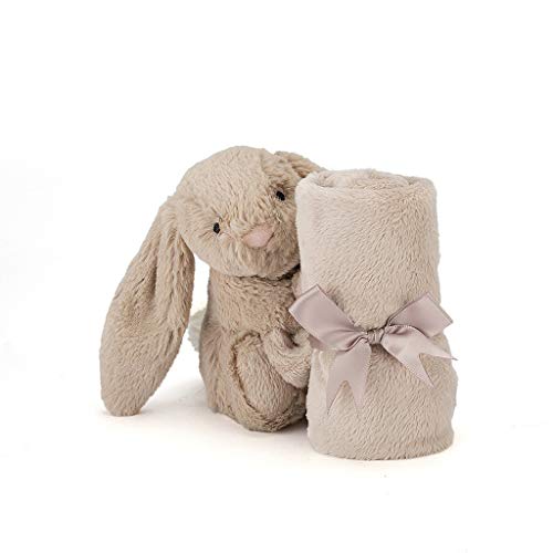Jellycat Bashful Beige Bunny Soother, 13.5 inches - Security Blanket & Lovey for Babies - Baby Gift - Image 2