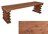 Banc en bois 3 places mesure 150x38,5x42 cm couleur mélèze imprégné