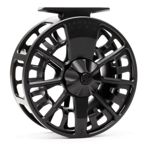 LAMSON Guru S-Series -7+ HD Full Frame Fly Reel, Blackout, 6wt 7wt 8wt Size