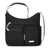 MHCNLL Trendy Anti Theft Crossbody Bag for Women, Waterproof Nylon Multi-Pocket Travel Purse and Everyday Shoulder Handbag (black)