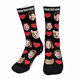Artsadd Custom Face Socks with Picture, Personalized Sock with Photo Custom Socks with Faces Customized Unisex Funny Crew Sock for Men Women Girlfriend Boyfriend