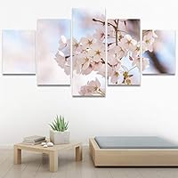 SIGNWIN 5 Panel Canvas Wall Art Modern Art Bouquet Colorful Decorative Elements Floral Multicolor Photography - 60