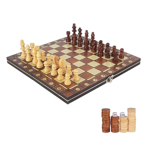 Jeu d'échecs magnétique en bois pour jouer en voyage sans perdre les pièces
