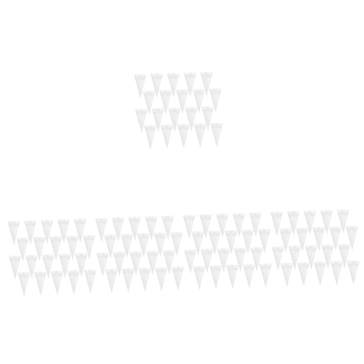 HOMSFOU 5 Sätze Papierbrunnen Weiß Mini Zapfen Party Gefälligkeiten Partydekorationen Groß Klein Hochzeitskegel Konfetti-halter Für Die Hochzeit Konfetti- 20 Stück * 5