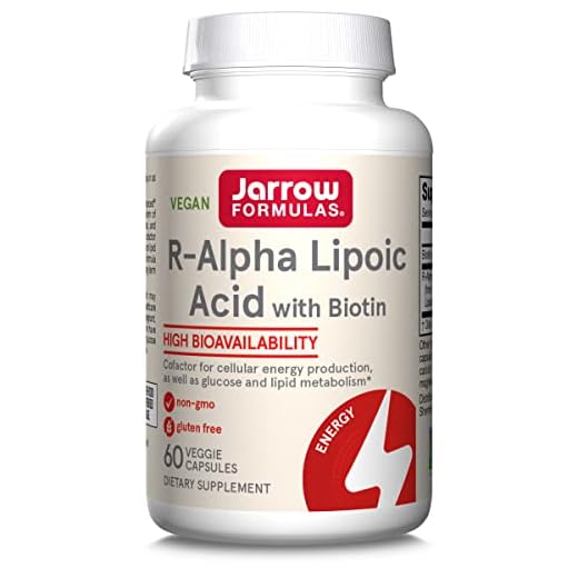 Jarrow Formulas R-Alpha Lipoic Acid Dietary Supplement - High Bioavailability - Antioxidant Support - Includes Biotin - 60 Servings (Capsules) (PACKAGING MAY VARY)