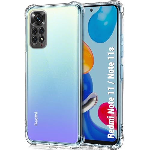 Image of TheGiftKart Crystal Clear Back Cover Case for Mi Redmi Note 11 / Note 11s | Shockproof Soft TPU Case | Cushioned Edges for Ultimate Protection Back Cover Case (TPU, Transparent)