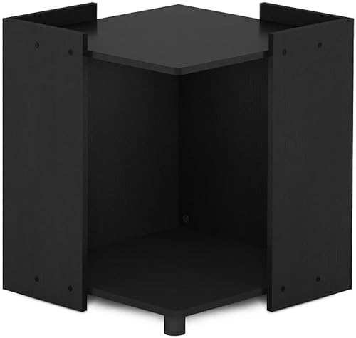 Furinno Peli Mesa auxiliar multiusos, con almacenamiento, americano, cubo