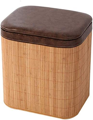 Banc à chaussures en bambou tressé main meuble d'appoint haut de gamme D
