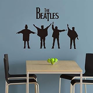 Autocollant Mural Vinyle Autocollant Beatles Amovible Autocollant Mural Sculpté Dans L'Environnement Peinture Noire Auto… – Image 4