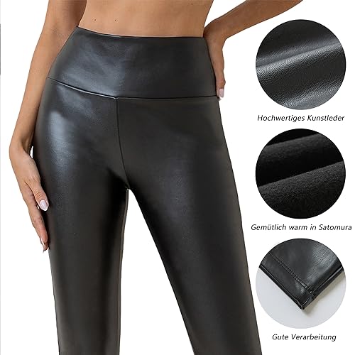 Leder-Leggings für Damen aus Kunstleder von Powder Queen