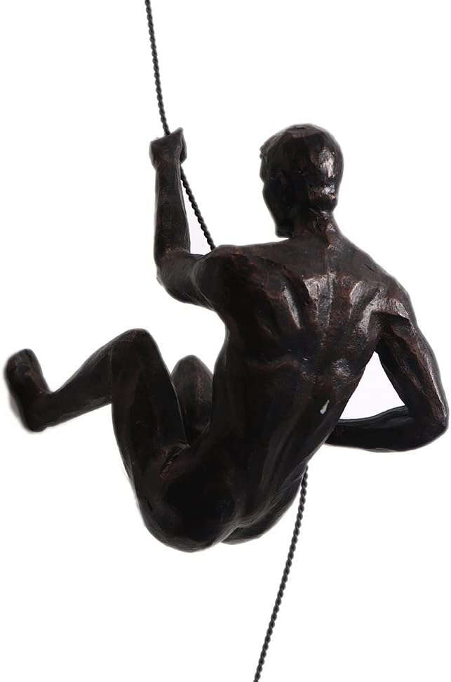 Climbing Man Wall Sculpture 3D Resin Climbing Character Pendant Nordic