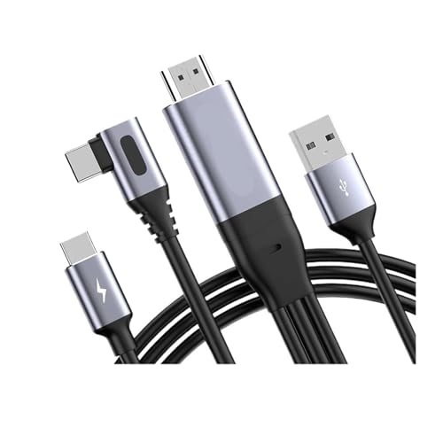 DP to HDMI �݊� to USB C �P�[�u�� 4K60Hz �A�_�v�^�[�APS5 Xbox SteamDeck ���� Xreal NrealAir RokidMax RayNeoAir �^�b�`�\���j�^�[�ɑΉ�(HDMI to C CF for V