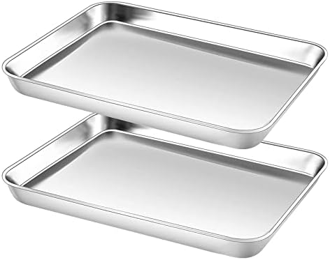 GoodCook Set 2 Teglie Per Pane In Acciaio Antiaderente | 20x10 Cm | Grigie | Lavabili In Lavastoviglie